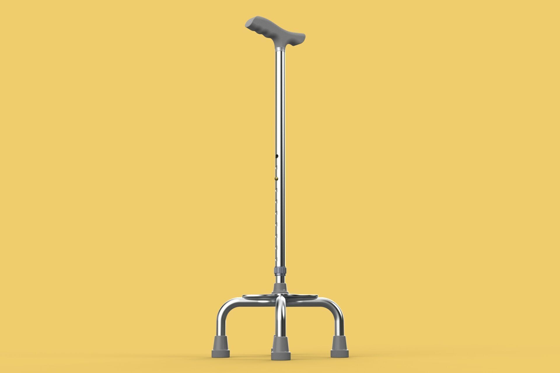 QUADRIPOD WALKING AID ELDERLY STICK CANE POLE QUAD FOOT 4 LEG 3D model_14