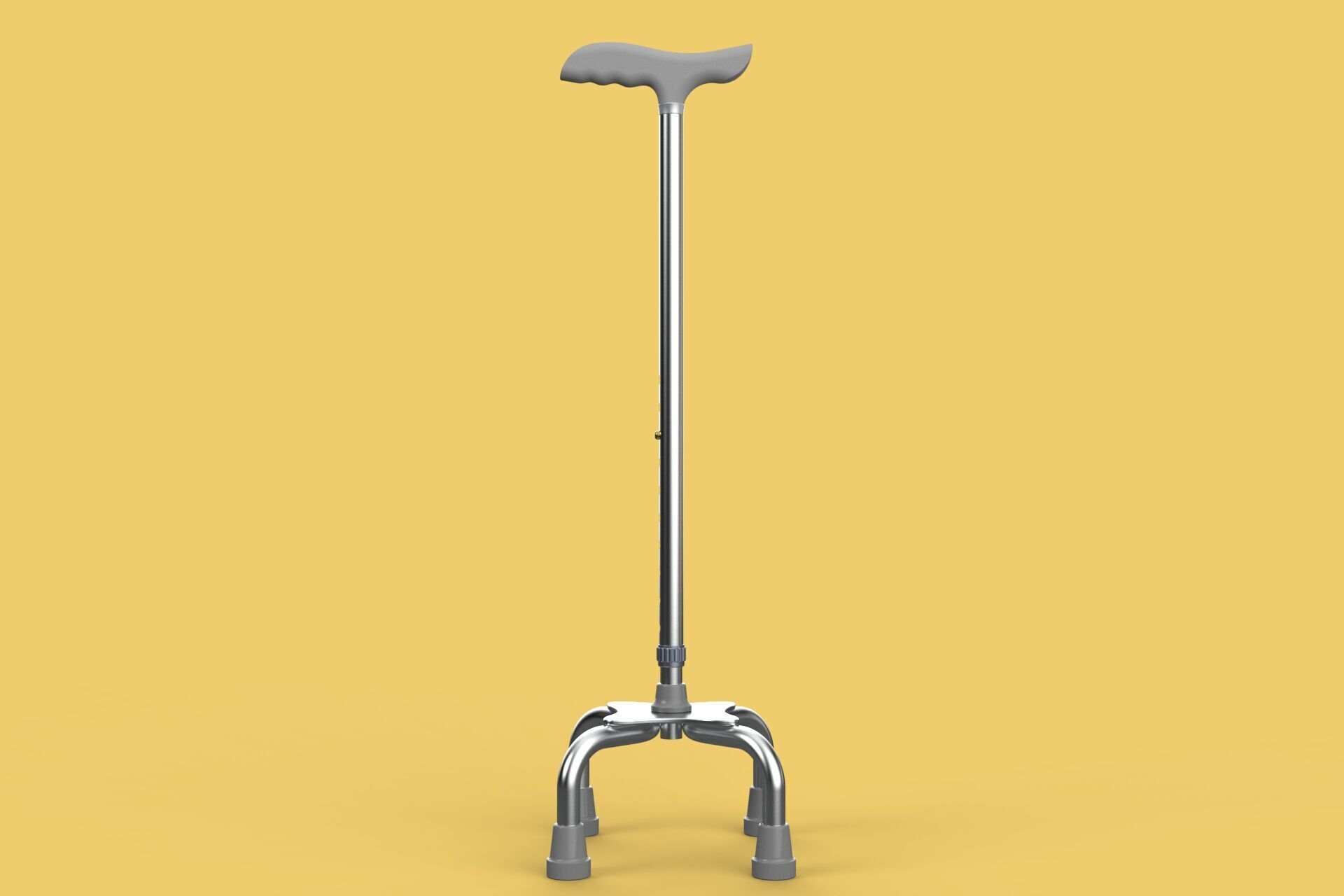 QUADRIPOD WALKING AID ELDERLY STICK CANE POLE QUAD FOOT 4 LEG 3D model_29