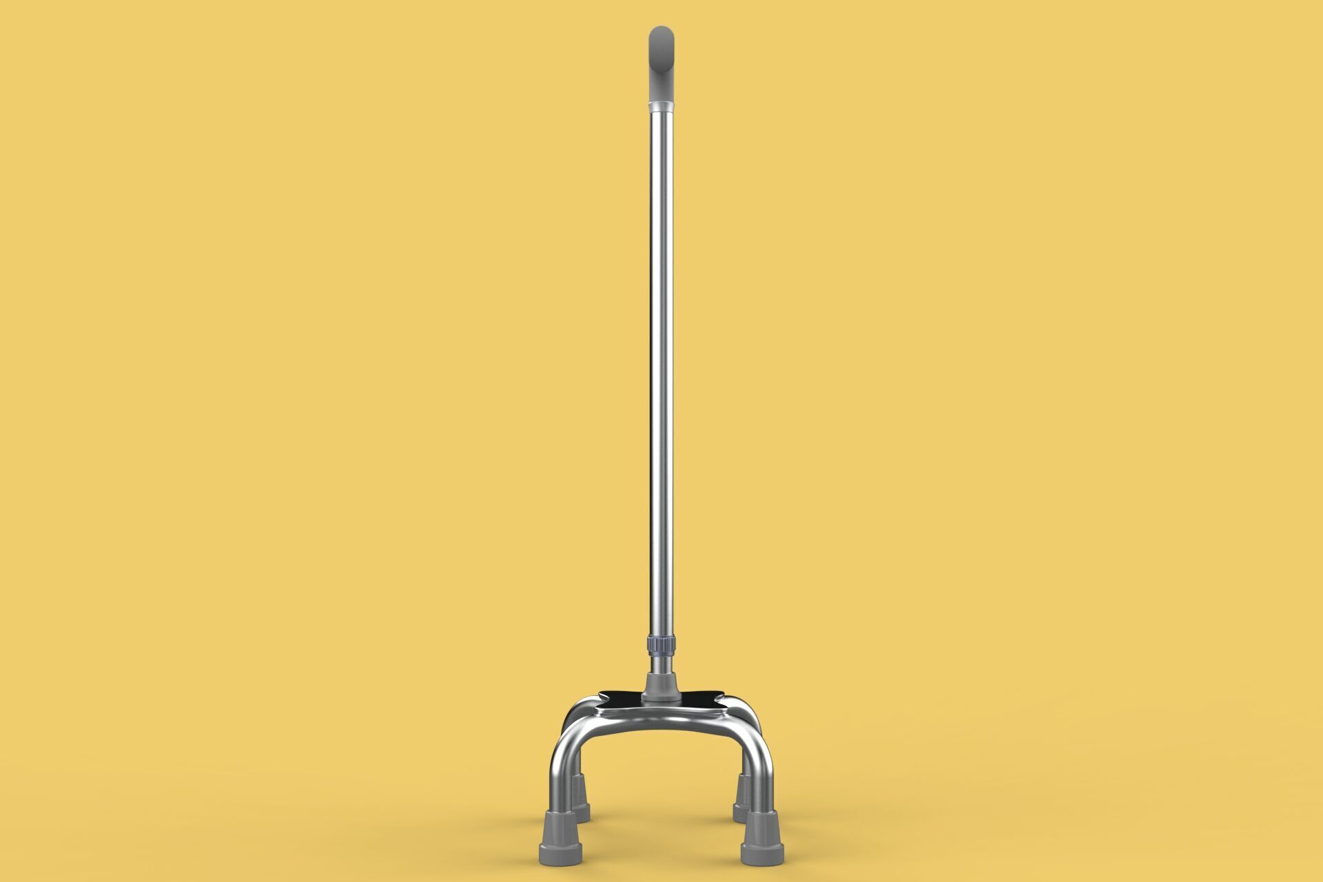 QUADRIPOD WALKING AID ELDERLY STICK CANE POLE QUAD FOOT 4 LEG 3D model_32