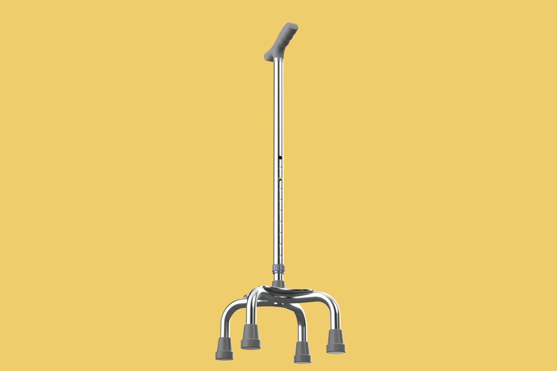 QUADRIPOD WALKING AID ELDERLY STICK CANE POLE QUAD FOOT 4 LEG 3D model_4