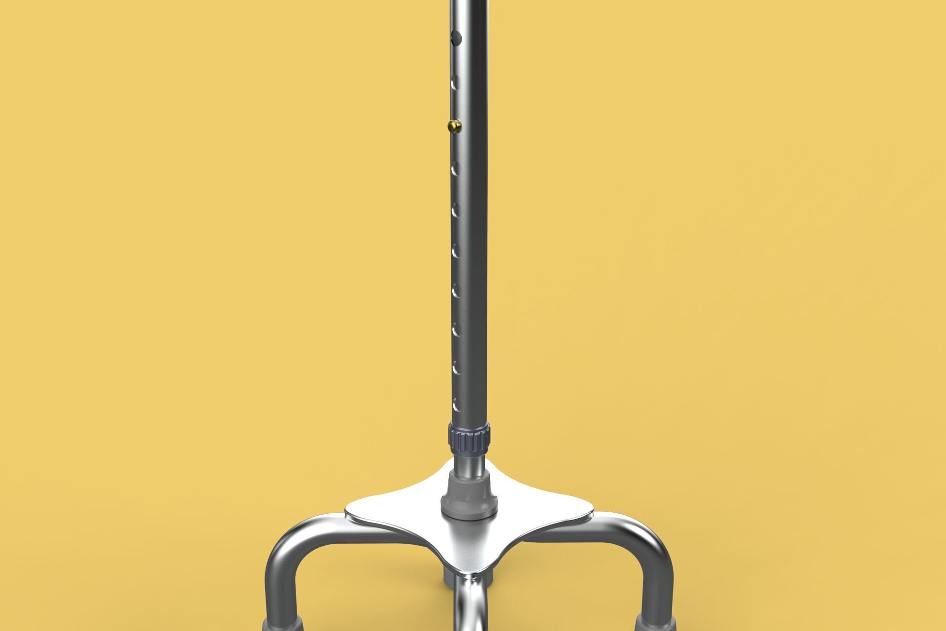 QUADRIPOD WALKING AID ELDERLY STICK CANE POLE QUAD FOOT 4 LEG 3D model_25