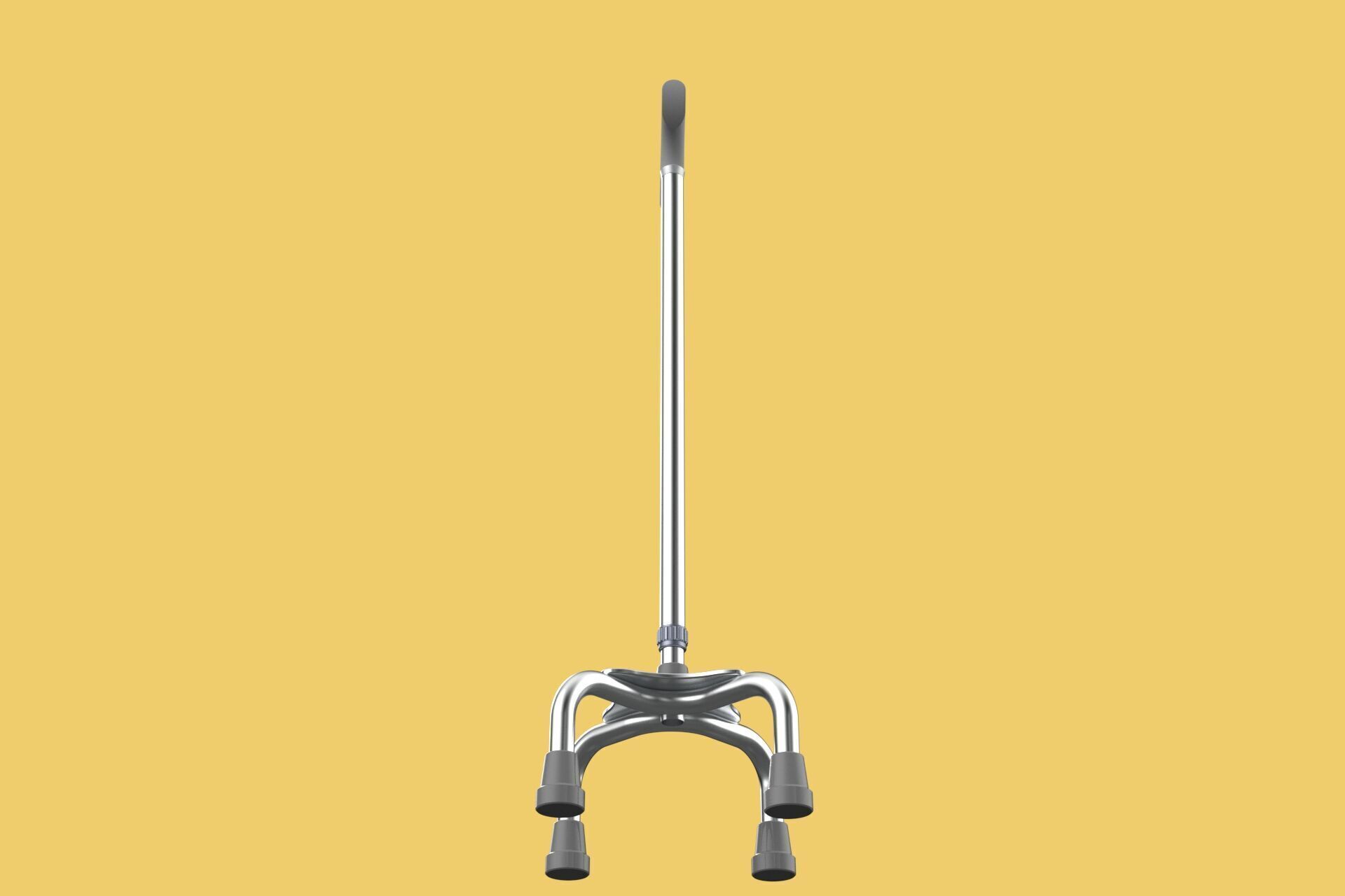 QUADRIPOD WALKING AID ELDERLY STICK CANE POLE QUAD FOOT 4 LEG 3D model_33