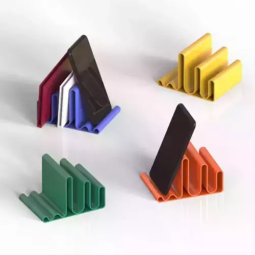 Phone Holder Desk Organizer  Minimalist Stand Multi Slot Stylish