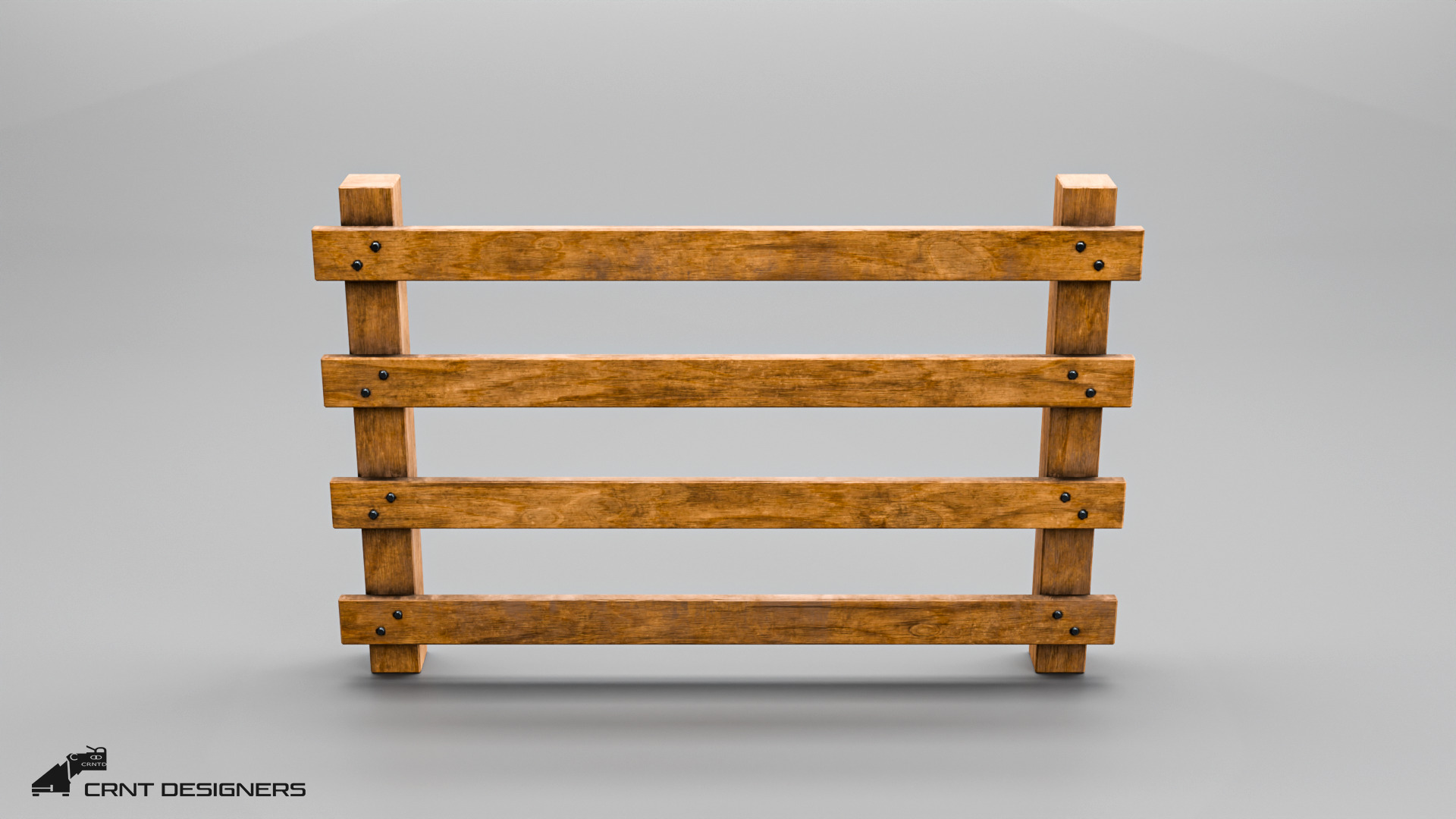 Wooden Fence Low Poly 3D Model Low-poly 3D model_11