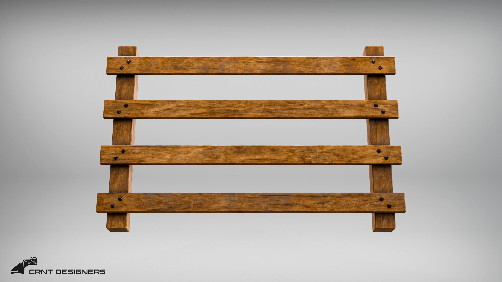 Wooden Fence Low Poly 3D Model Low-poly 3D model_10