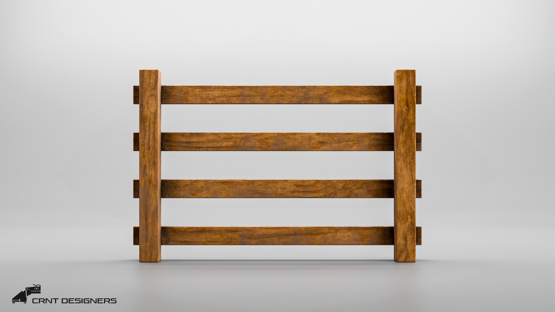 Wooden Fence Low Poly 3D Model Low-poly 3D model_8