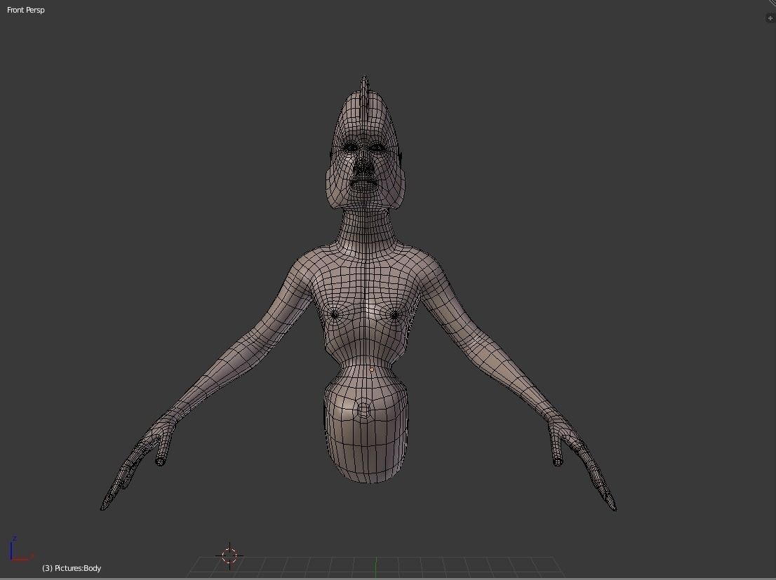 Humanoid Snake BASE MESH Free 3D model_2