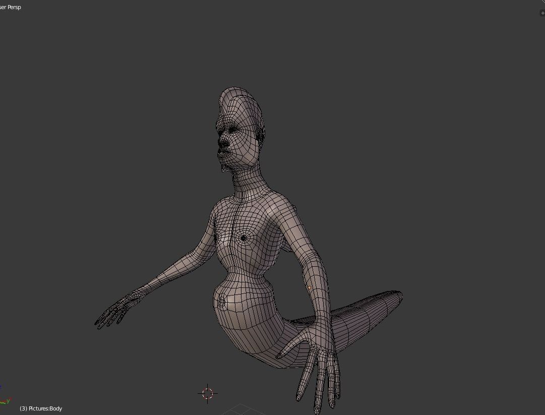 Humanoid Snake BASE MESH Free 3D model_1