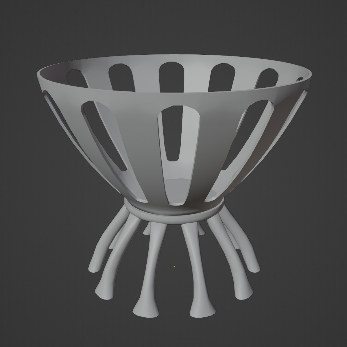 Medieval Fire Brazier 05 Low-poly 3D model_9