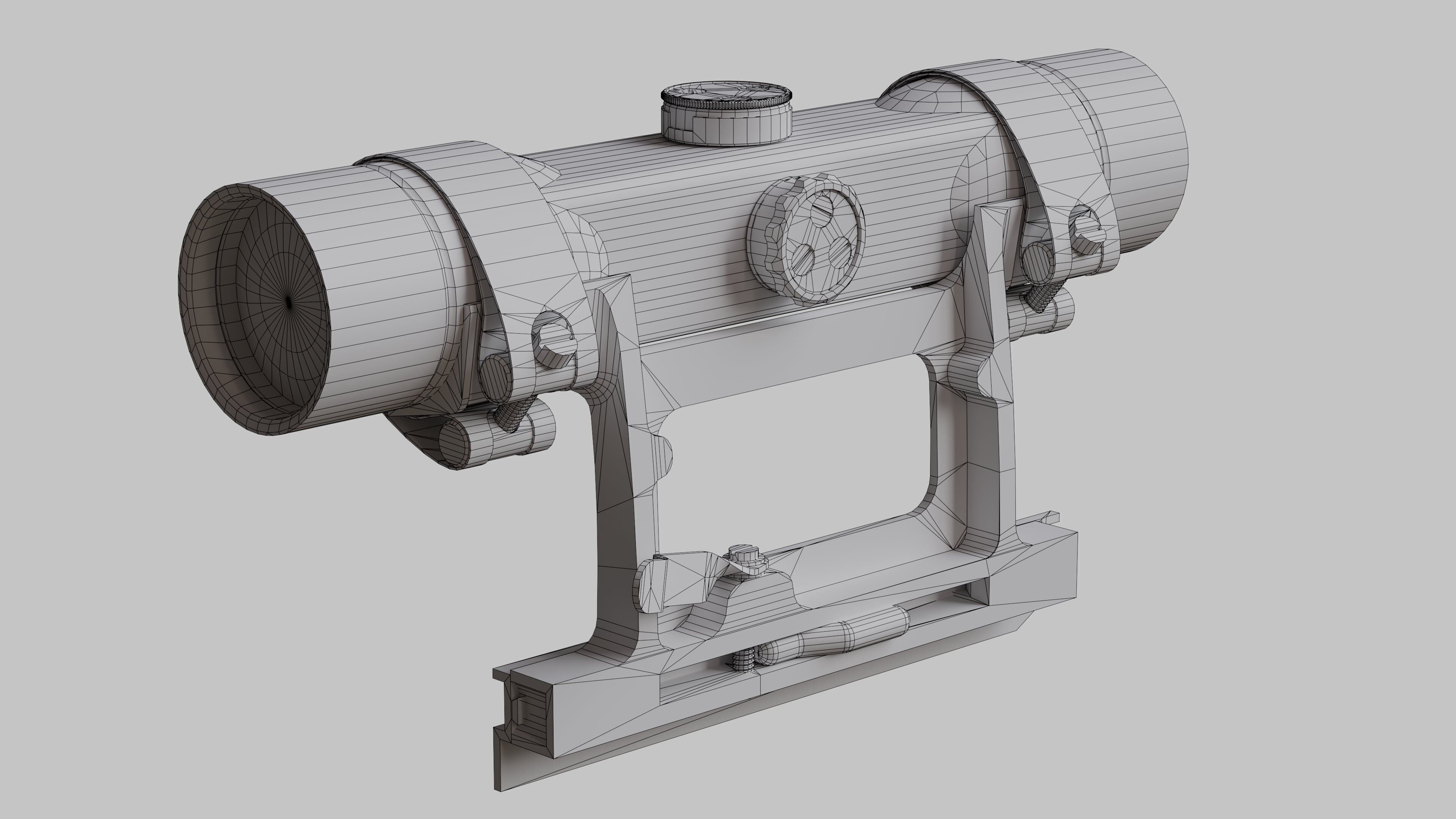 ZF4 Mount Scope  Low-poly 3D model_9