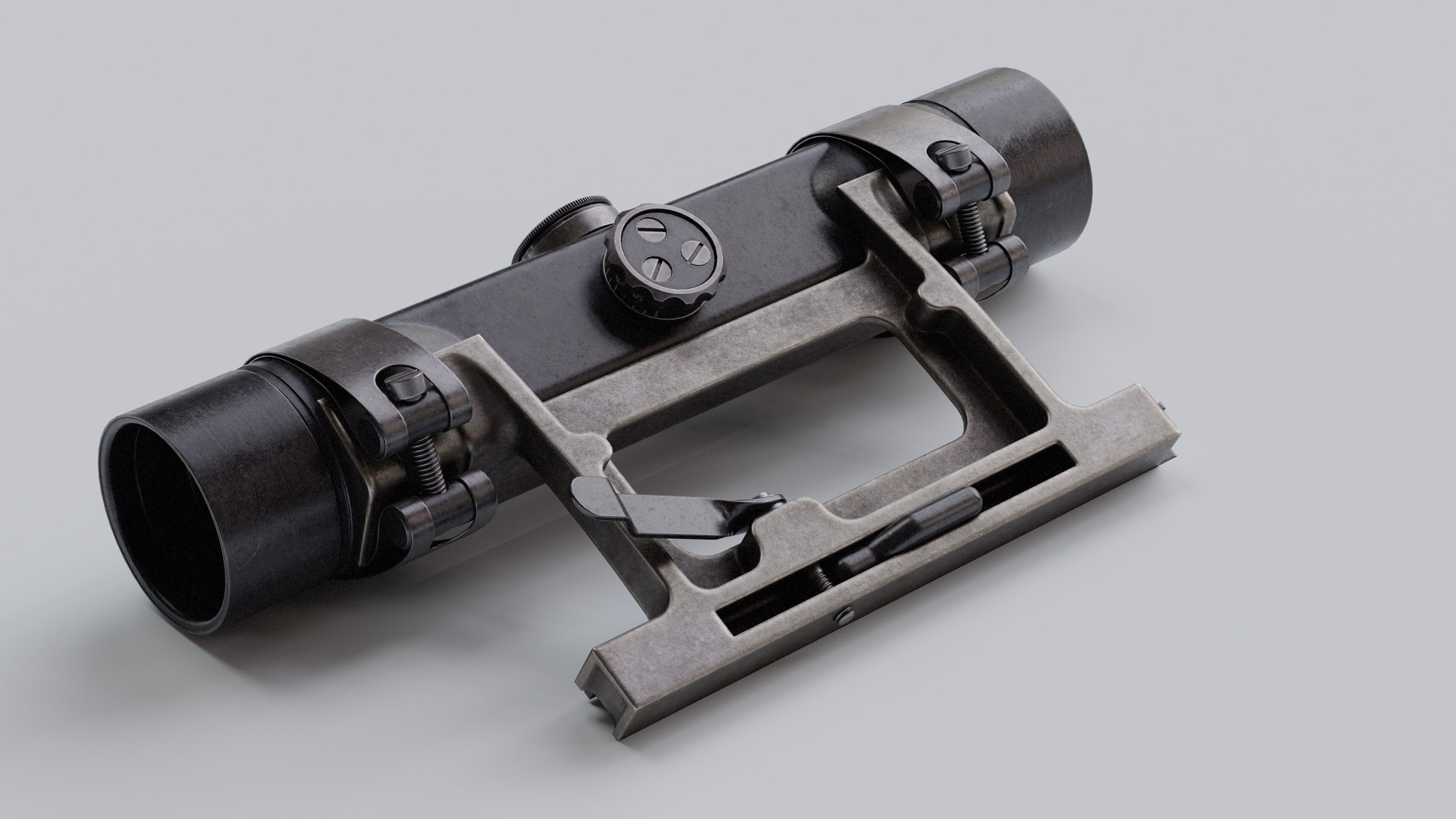 ZF4 Mount Scope  Low-poly 3D model_5