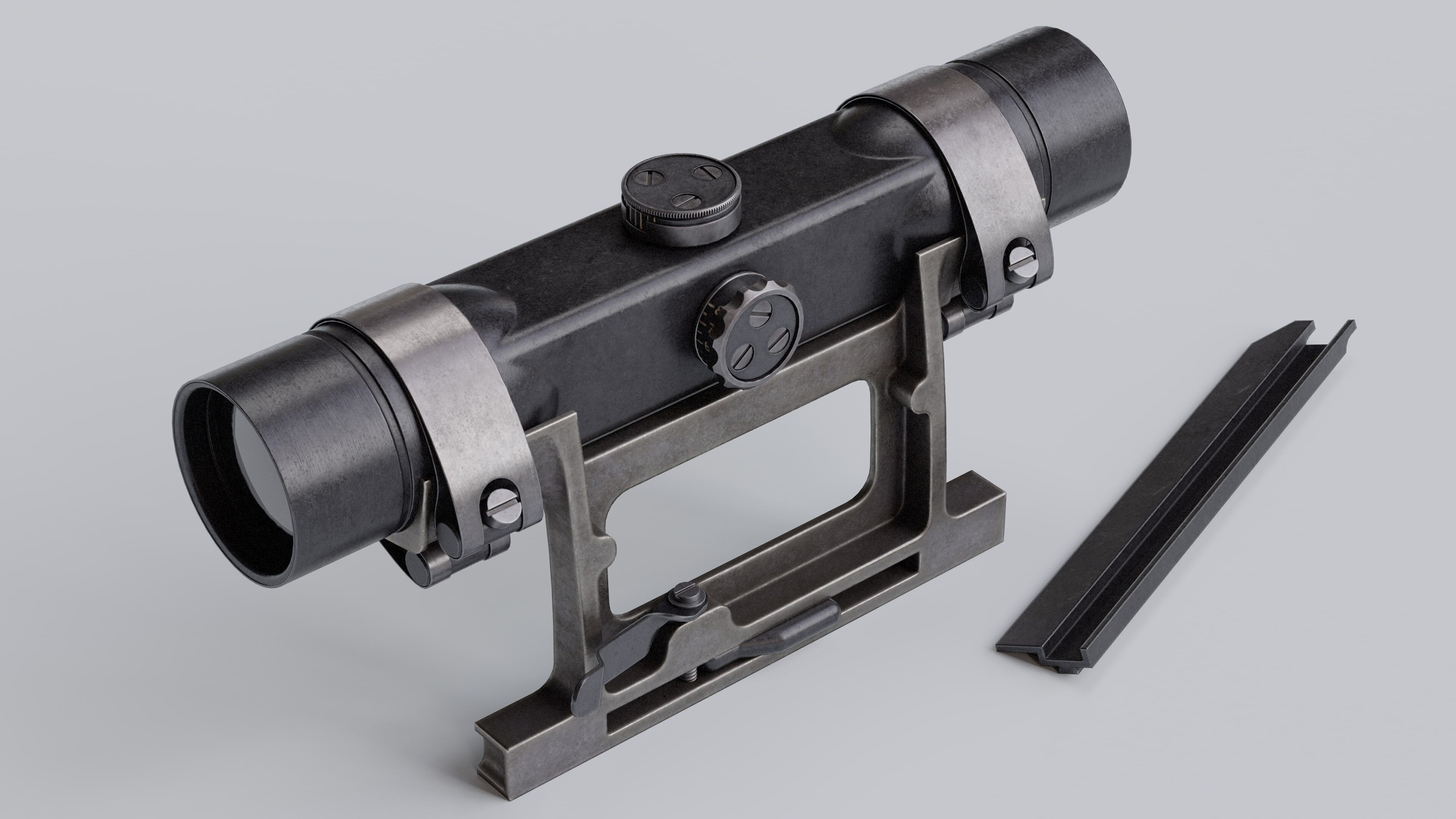 ZF4 Mount Scope  Low-poly 3D model_2