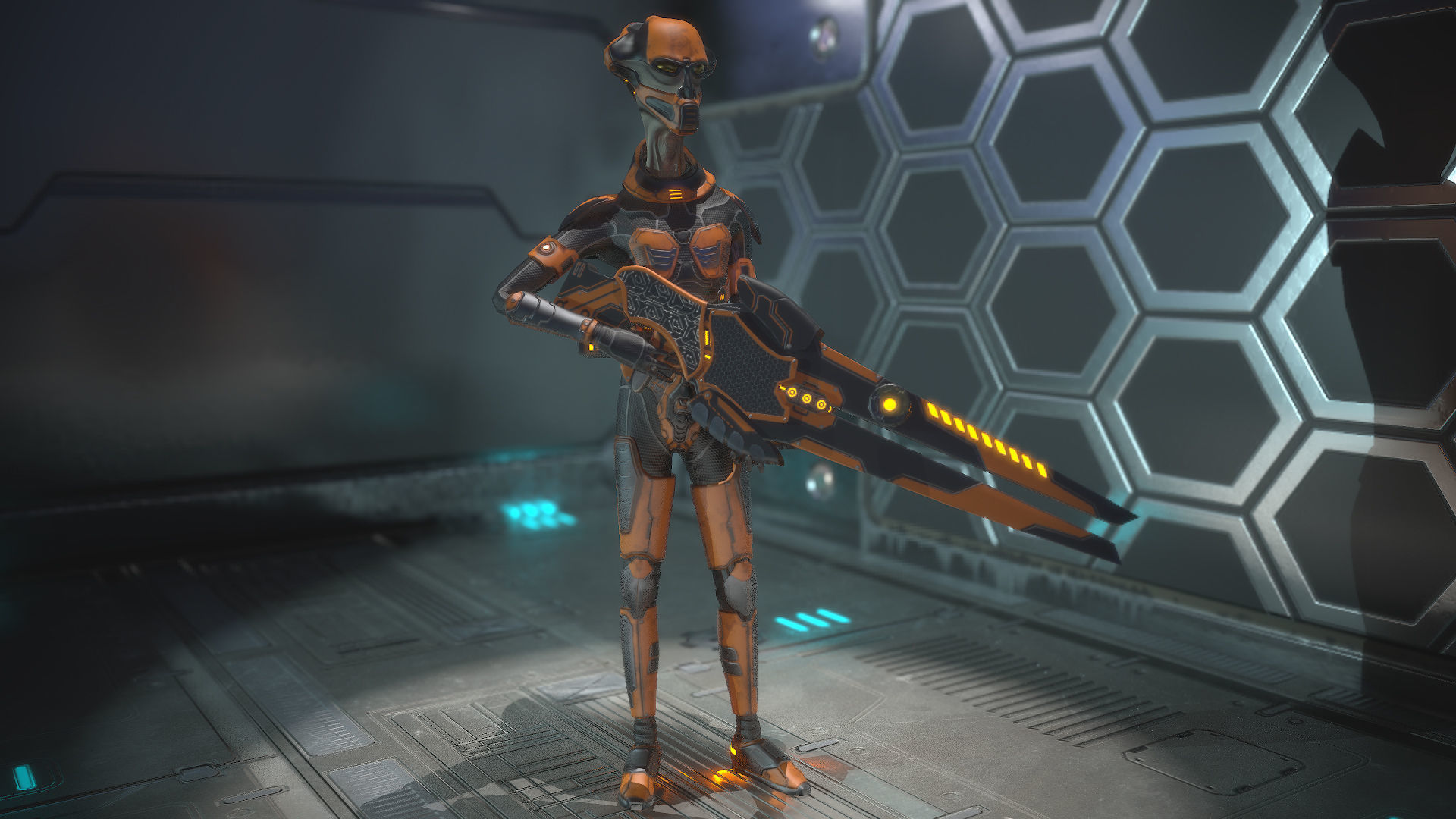 Customizable Low Poly Alien Soldier Low-poly 3D model_1