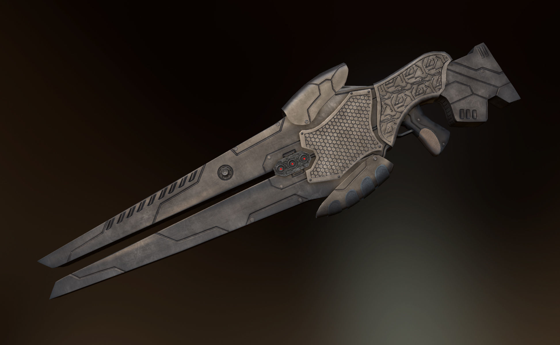 Customizable Low Poly Alien Soldier Low-poly 3D model_7