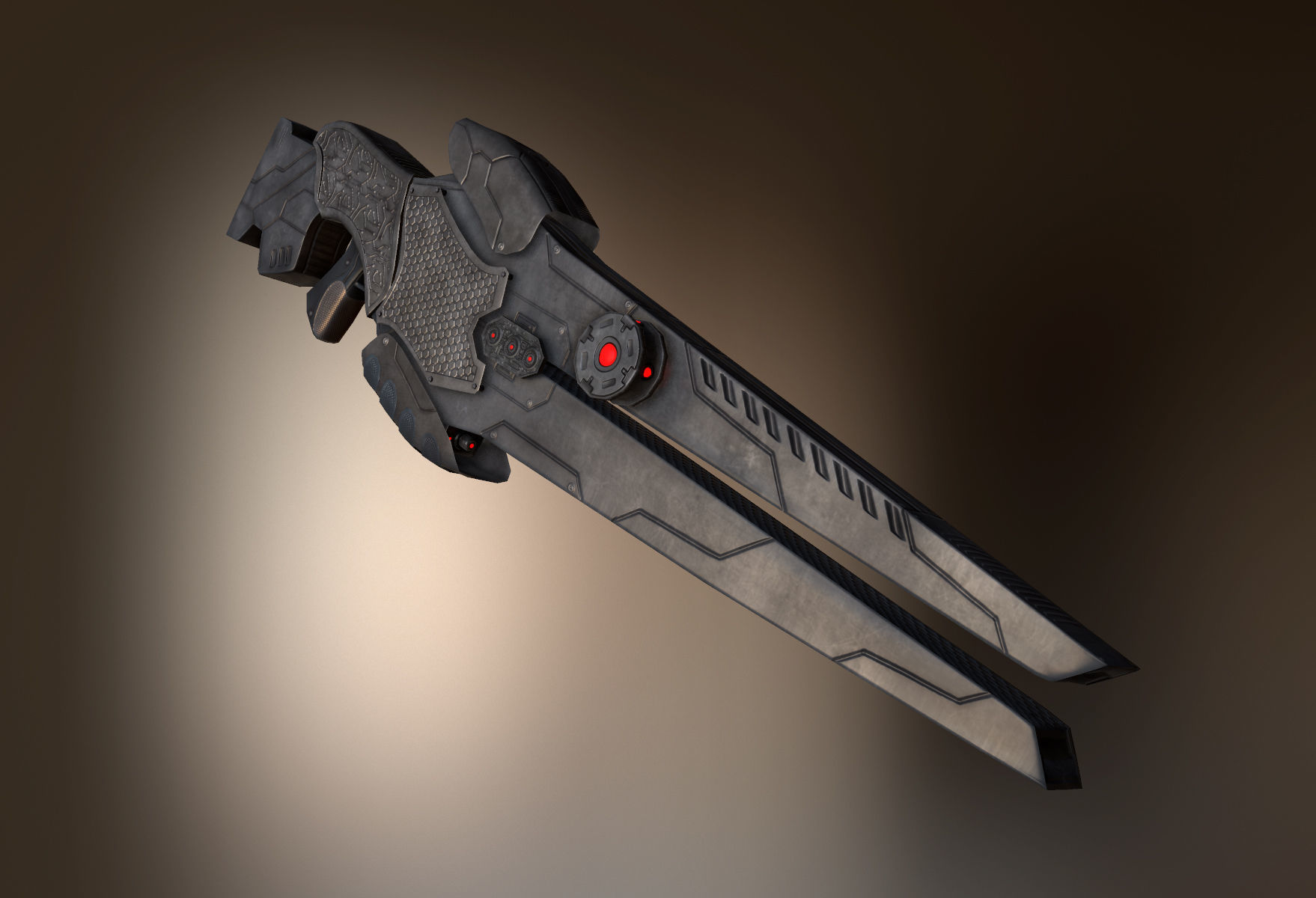 Customizable Low Poly Alien Soldier Low-poly 3D model_8