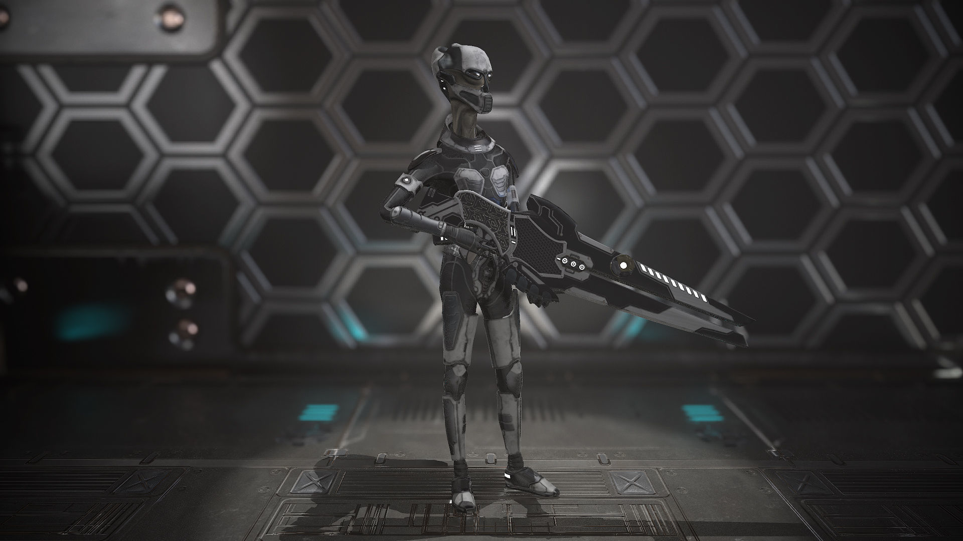 Customizable Low Poly Alien Soldier Low-poly 3D model_2