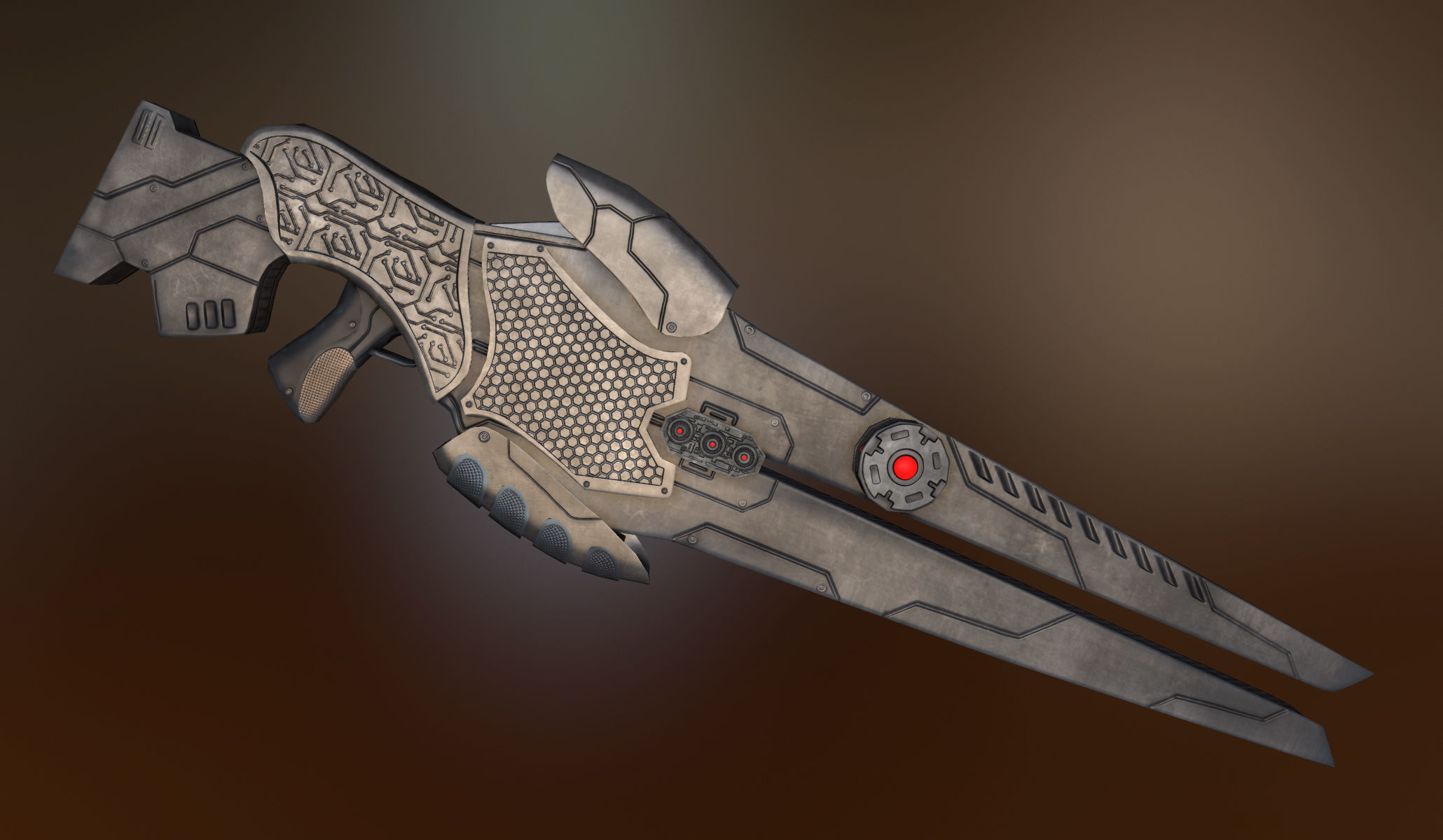 Customizable Low Poly Alien Soldier Low-poly 3D model_6