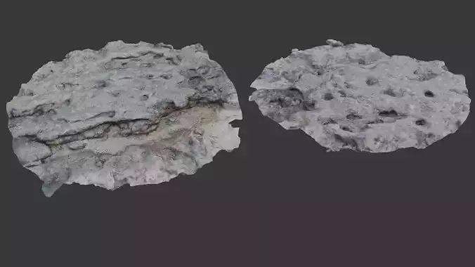 Eroded Rock Surface Scan Low-poly 3D model