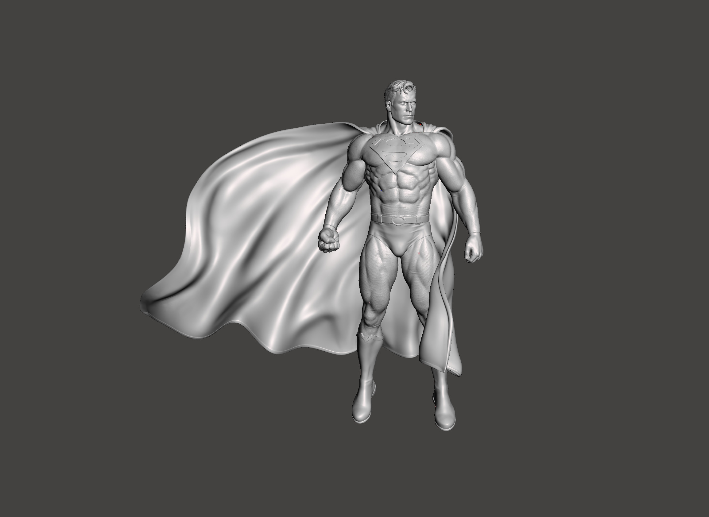 superman with base stl 3d print ready 3D print model_3