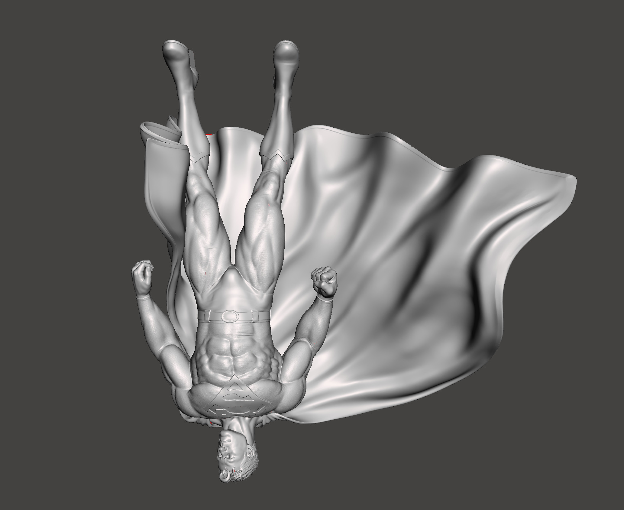 superman with base stl 3d print ready 3D print model_4