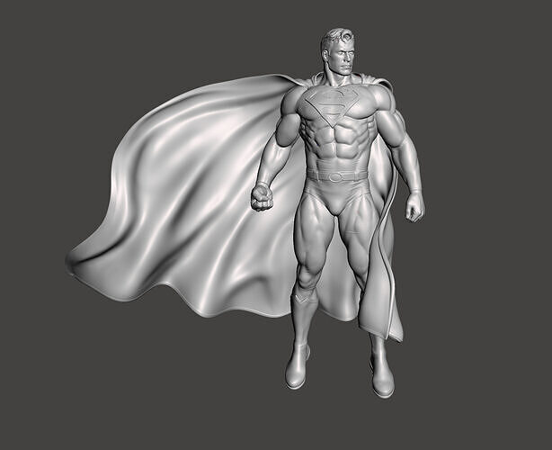 superman with base stl 3d print ready 3D print model