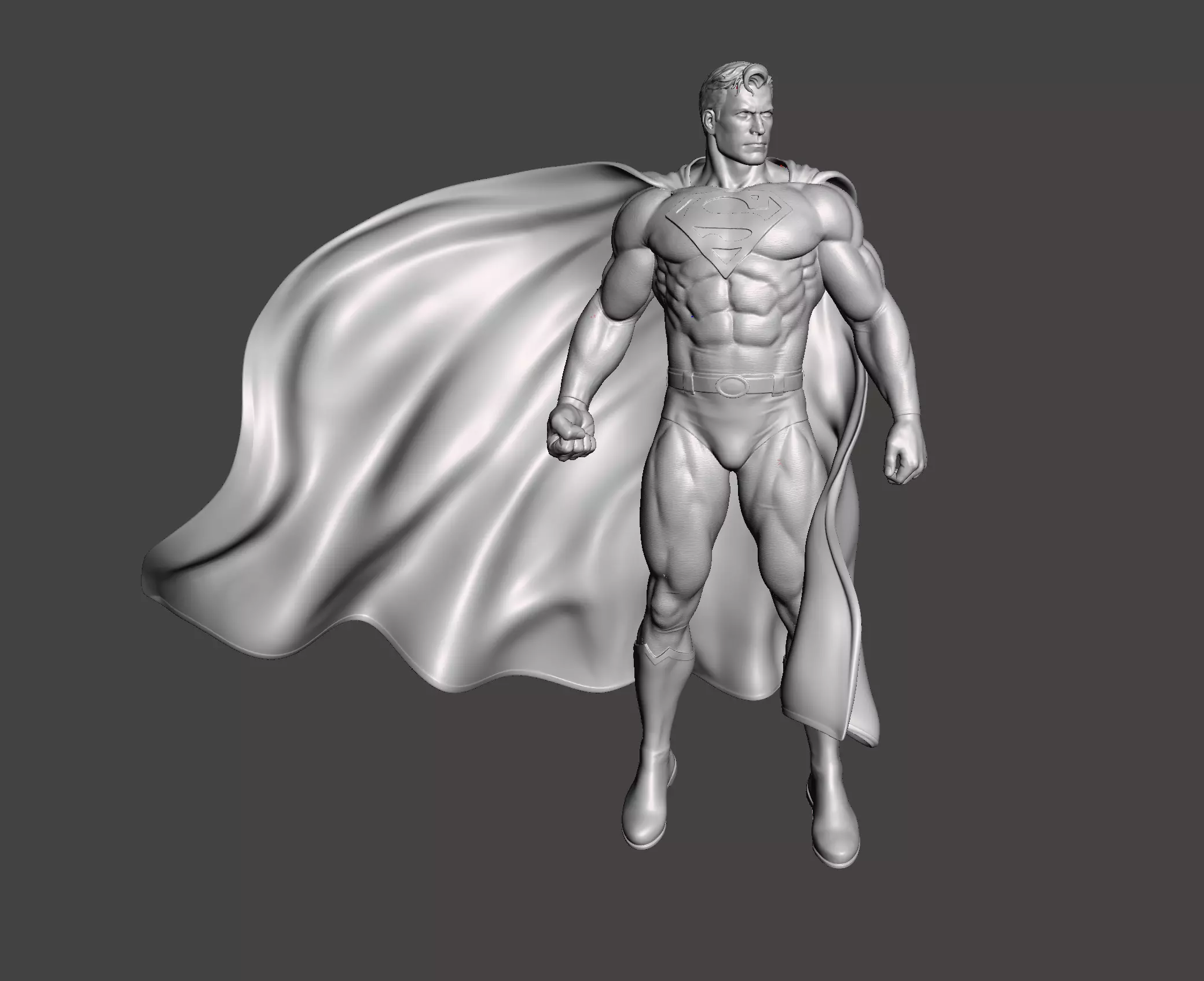 superman with base stl 3d print ready 3D print model_0