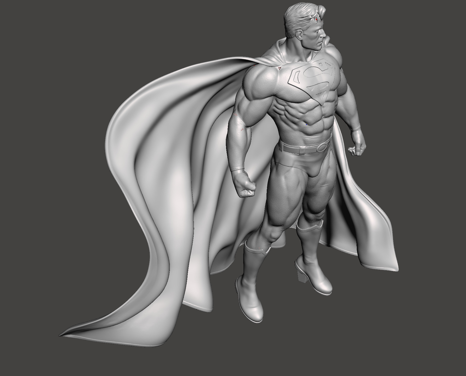 superman with base stl 3d print ready 3D print model_6