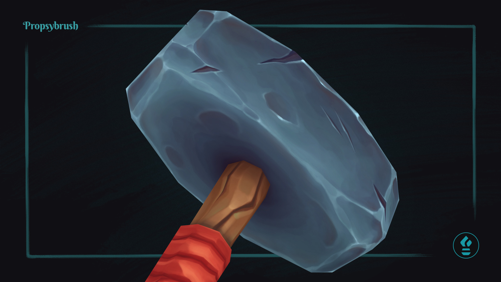 Stylized Hammer Prop - Game-Ready Hand-Painted Asset - Low-poly 3D model_6