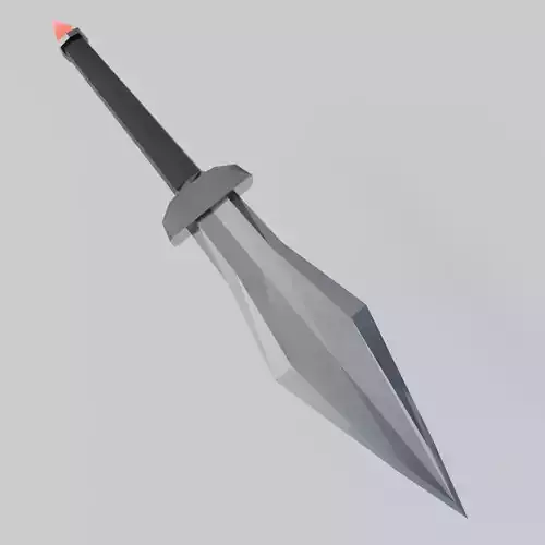 Battle dagger with ruby