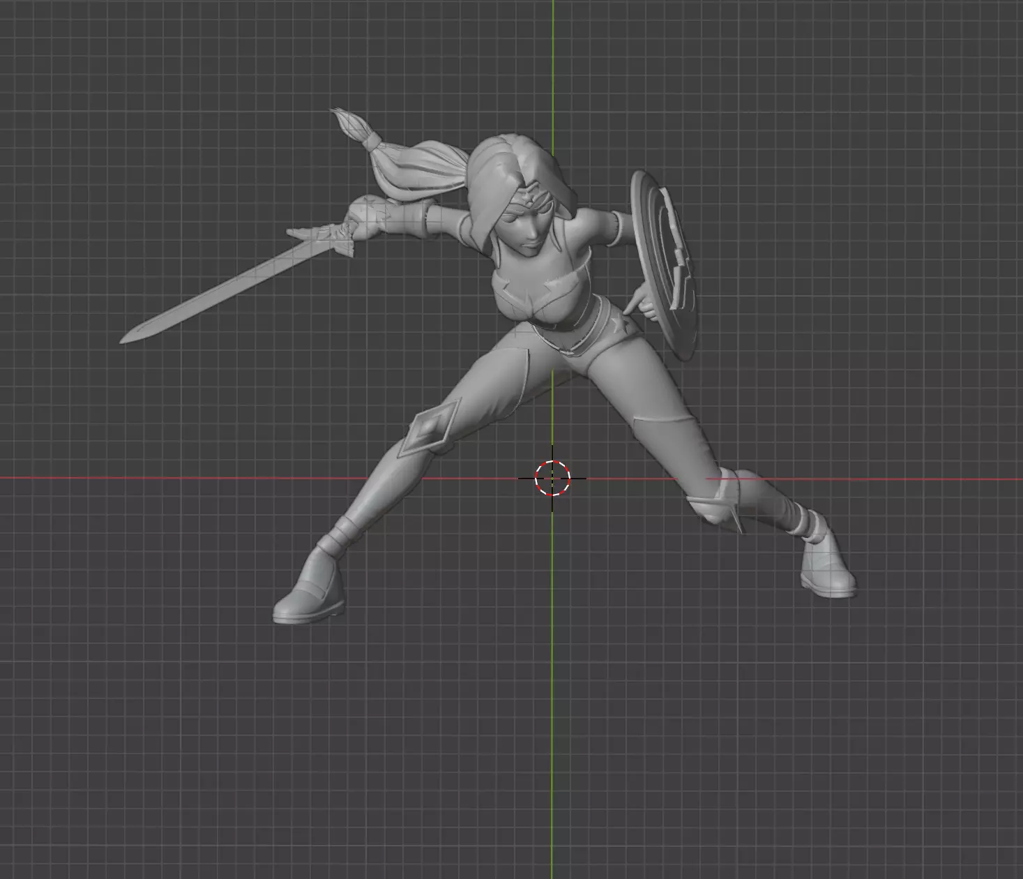 Wonder Woman Girl STL 3d print model 3D print model_0