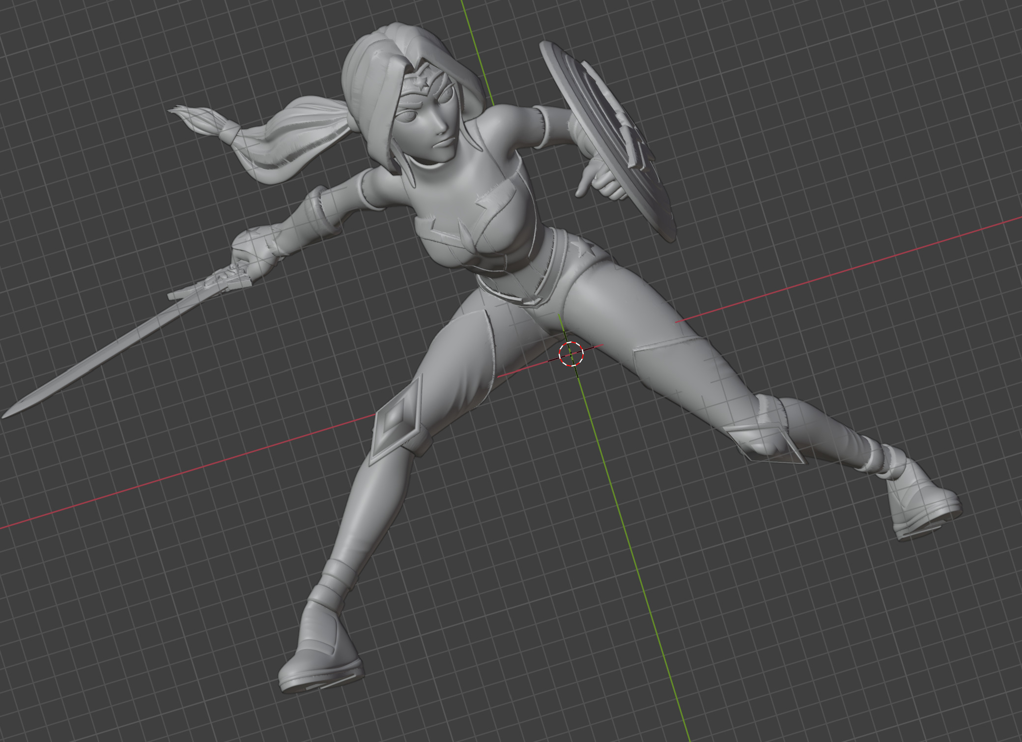 Wonder Woman Girl STL 3d print model 3D print model_1