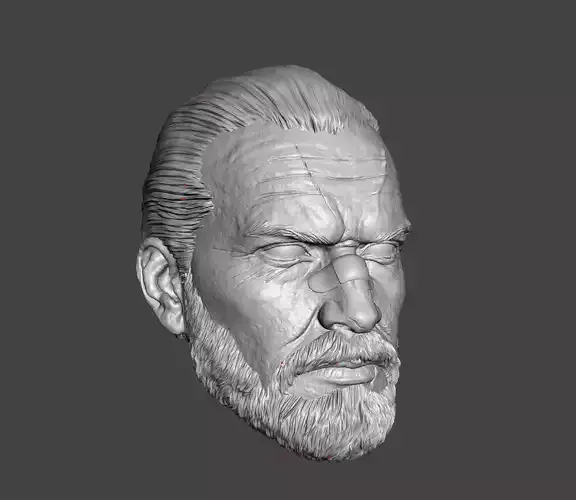 punisher head beared 3d stl print ready model 3D print model