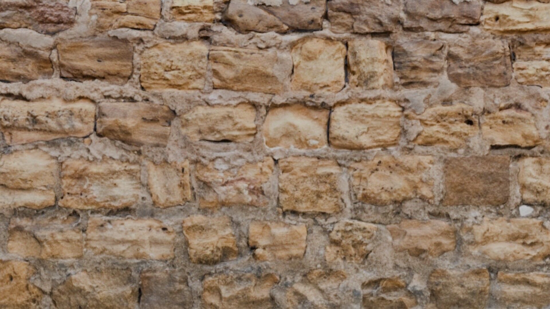 Weathered Sandstone Brick Wall - 3D Photogrammetry Scan Low-poly 3D model_3