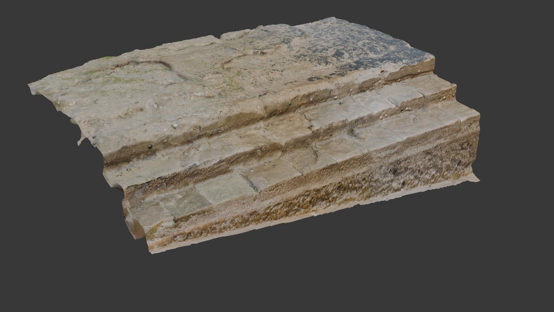 Aged Stone Slab Scan 3D model_5