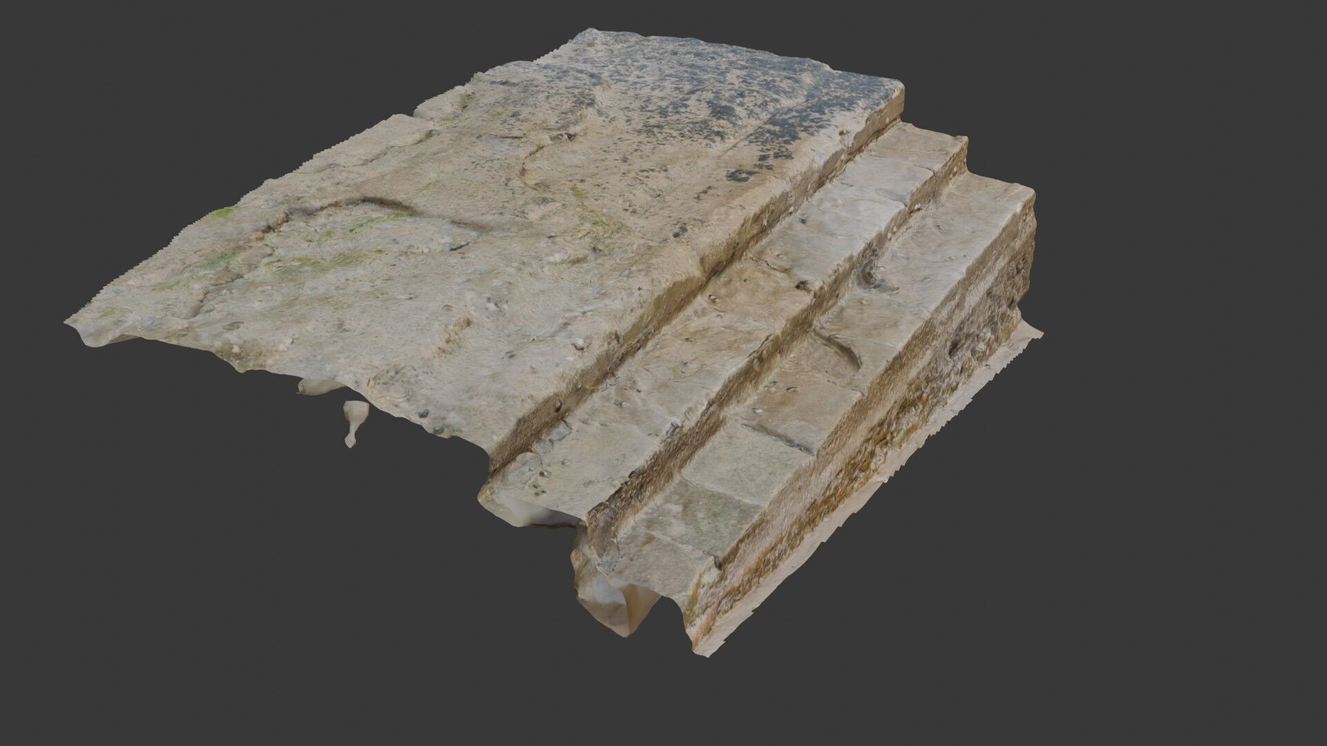 Aged Stone Slab Scan 3D model_6