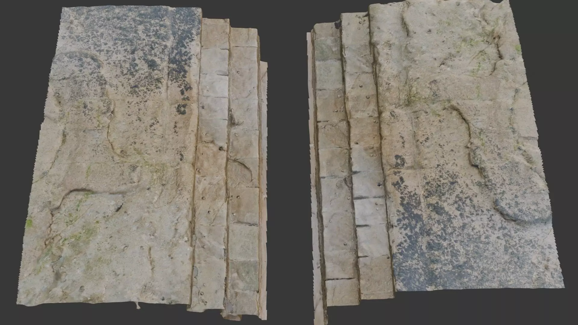 Aged Stone Slab Scan 3D model_0
