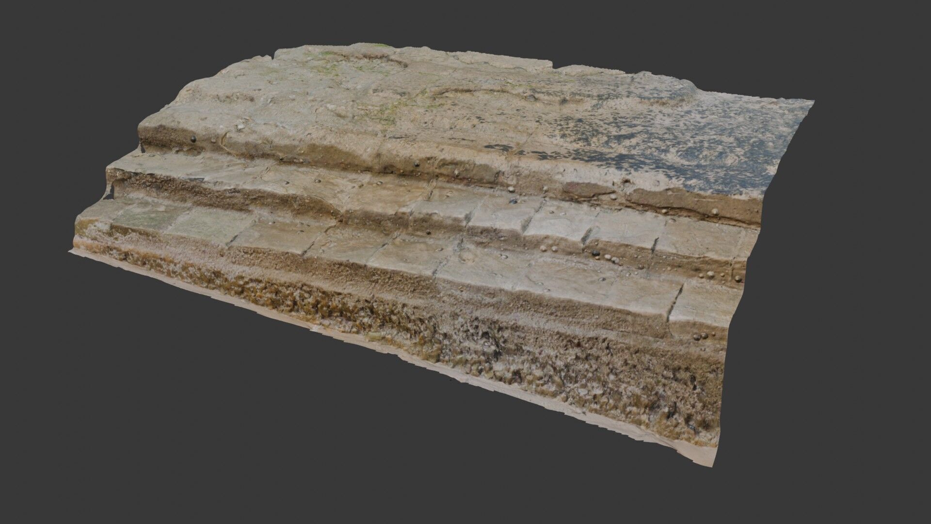 Aged Stone Slab Scan 3D model_4