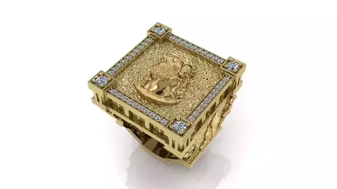 Jesus Ring 3D print model