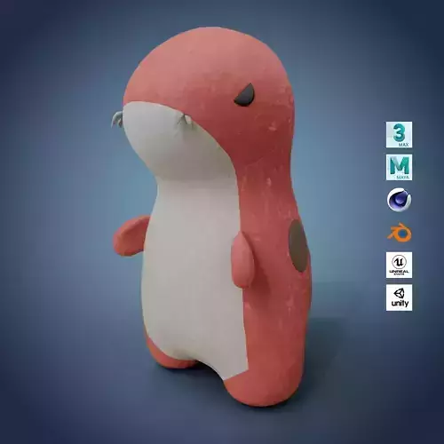 Dinosaur Plush Toy - T-Rex Low-poly 3D model