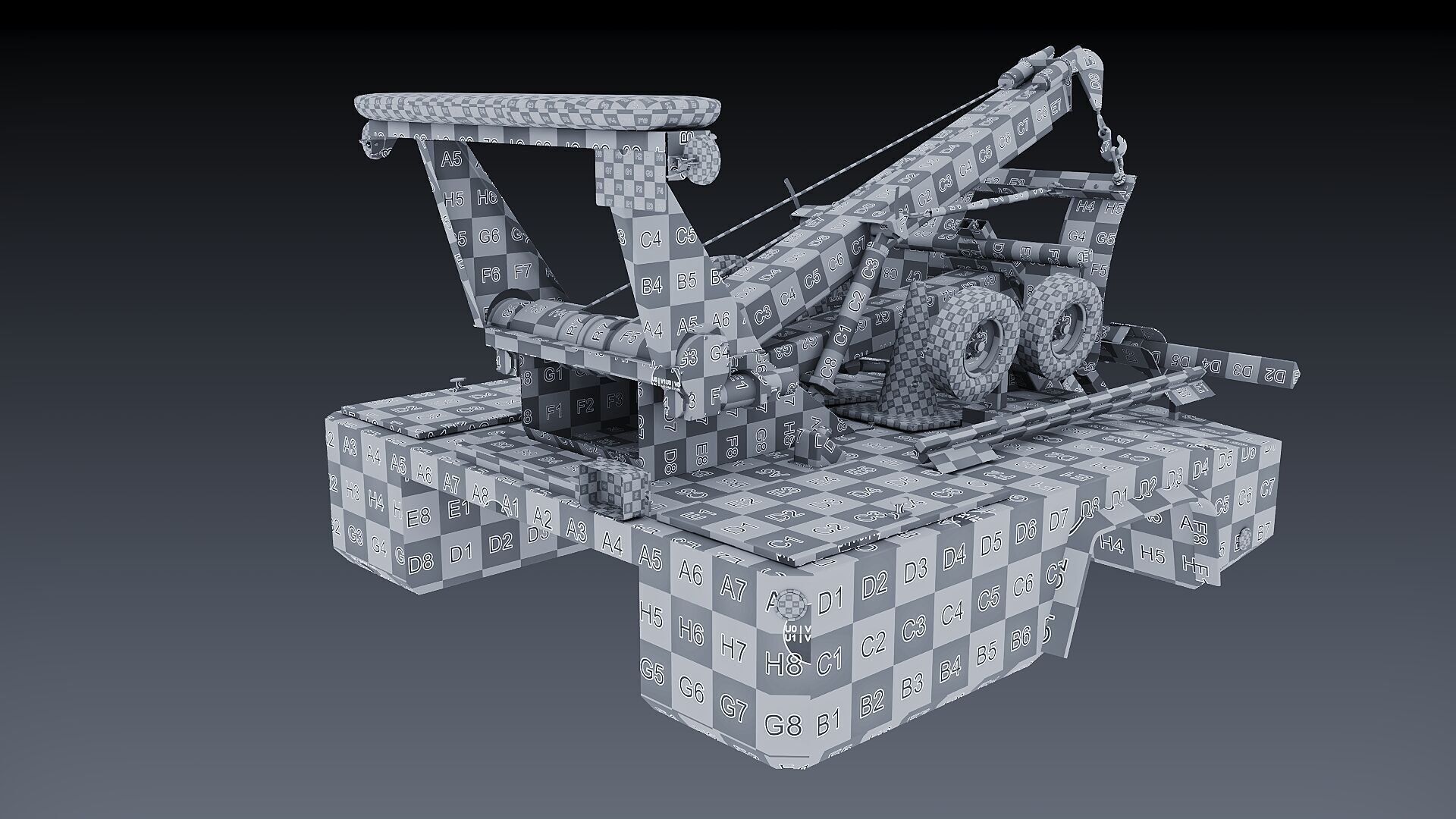 Wrecker tow Body Low-poly 3D model_27