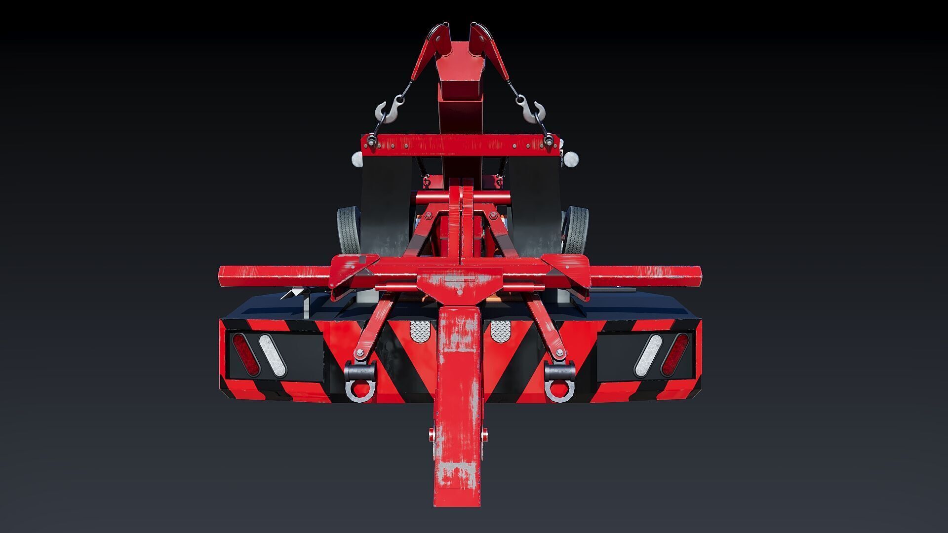 Wrecker tow Body Low-poly 3D model_11