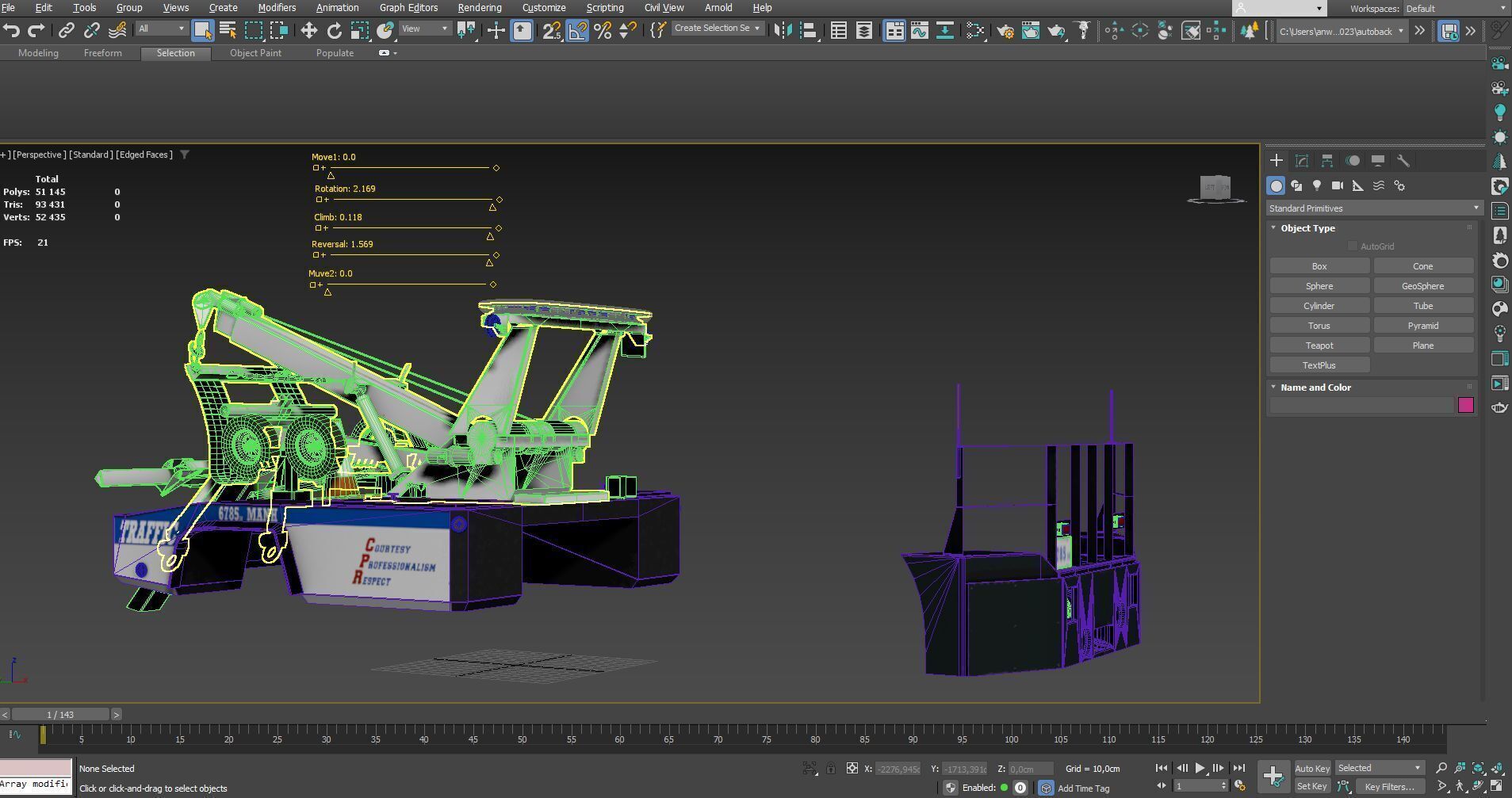 Wrecker tow Body Low-poly 3D model_32
