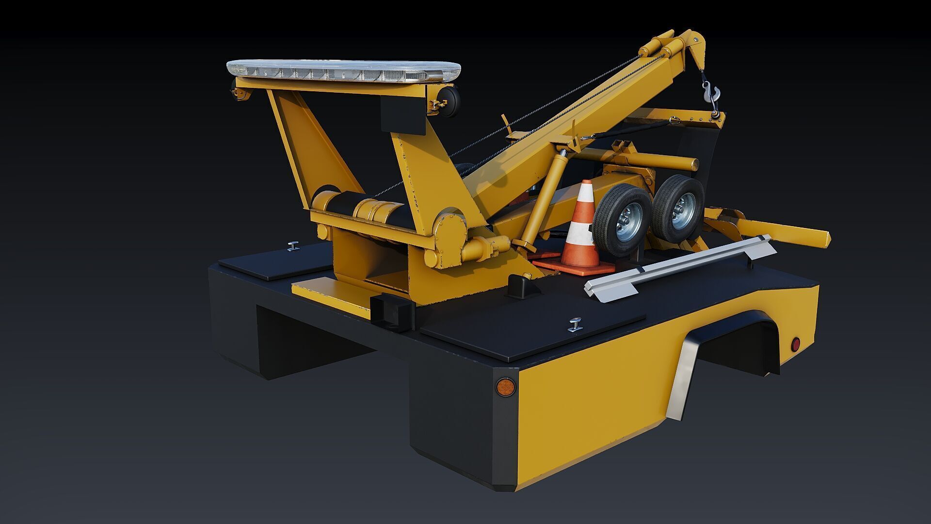 Wrecker tow Body Low-poly 3D model_7