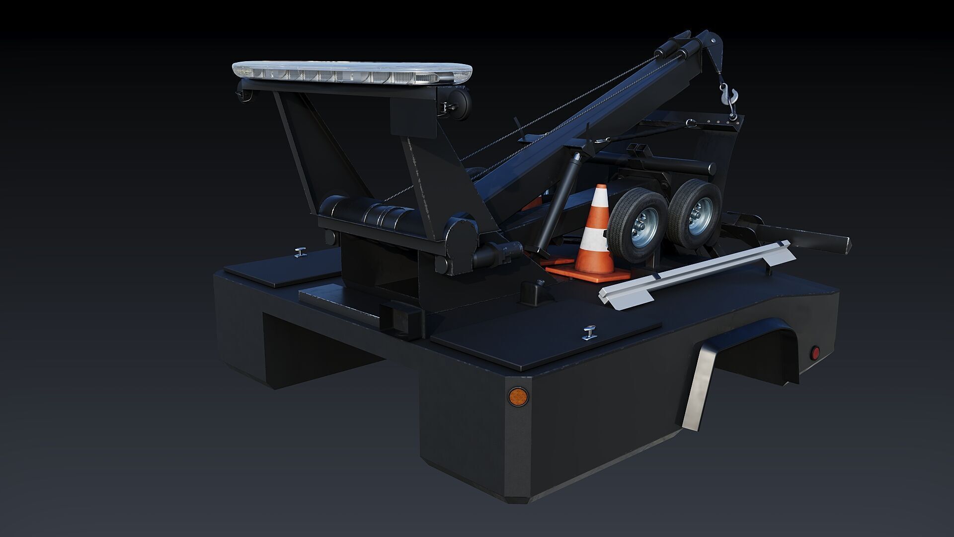 Wrecker tow Body Low-poly 3D model_4