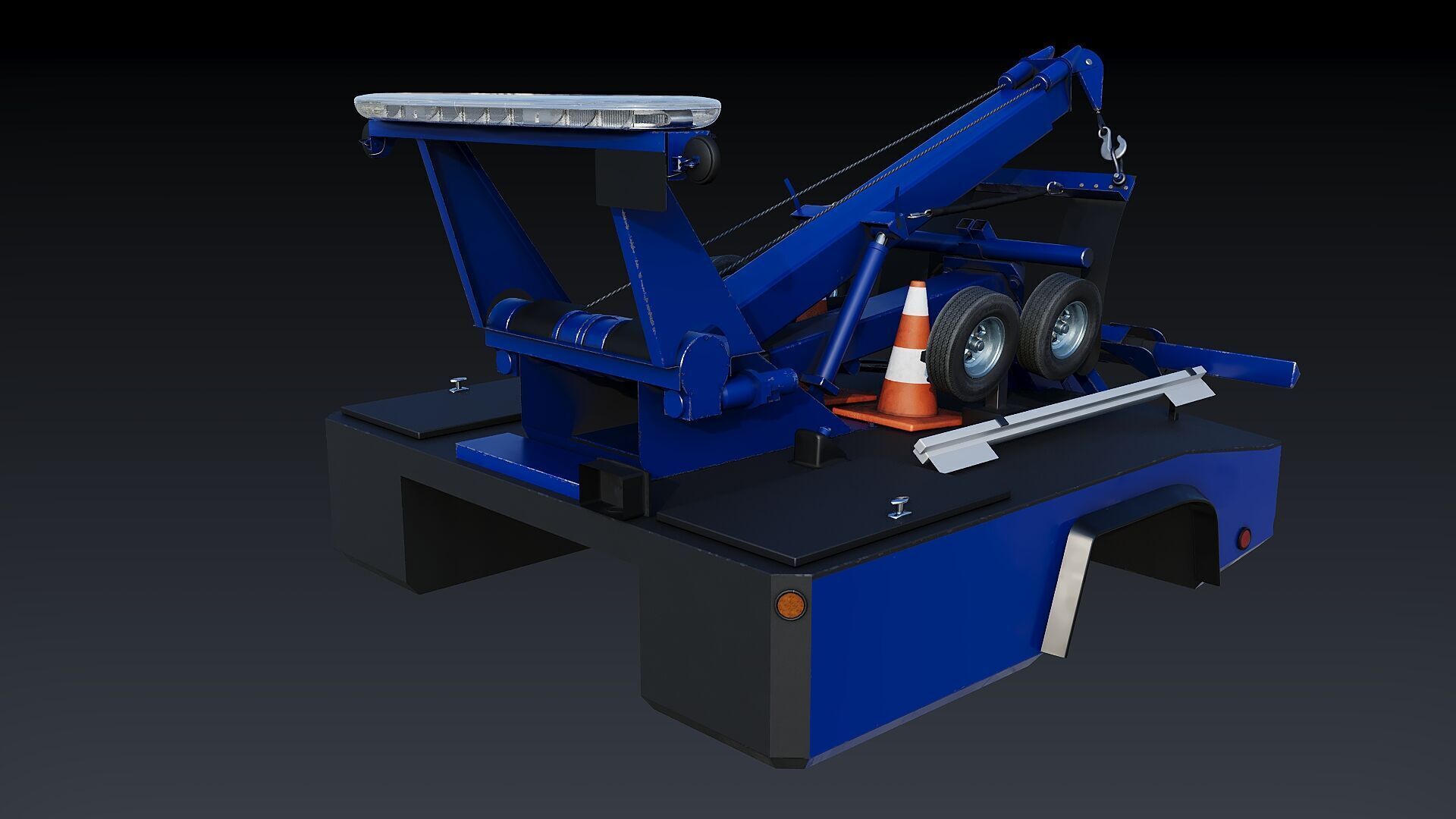 Wrecker tow Body Low-poly 3D model_6