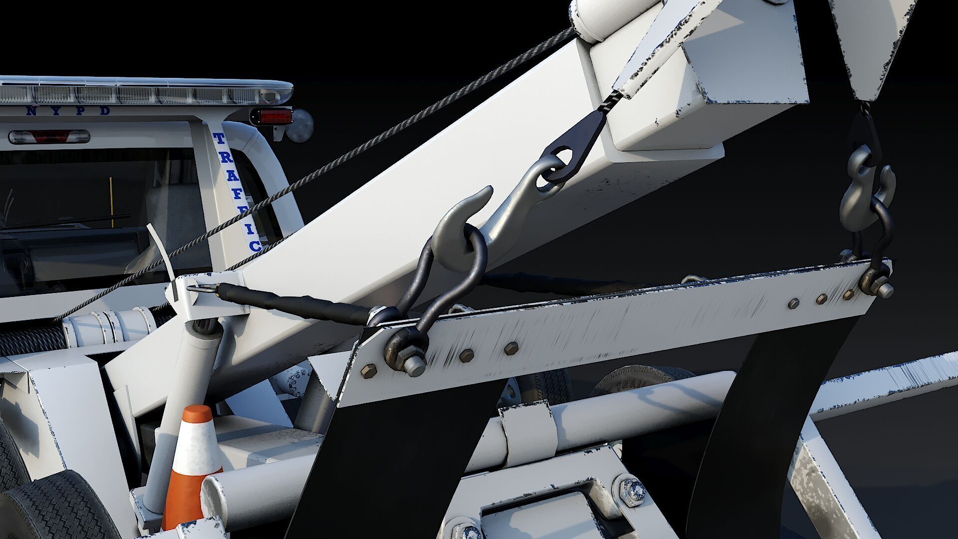 Wrecker tow Body Low-poly 3D model_19