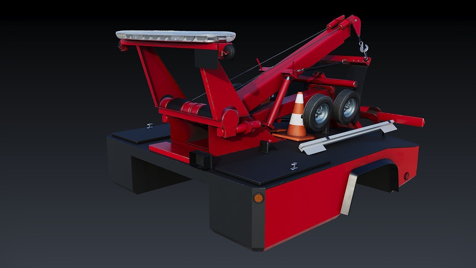 Wrecker tow Body Low-poly 3D model_5