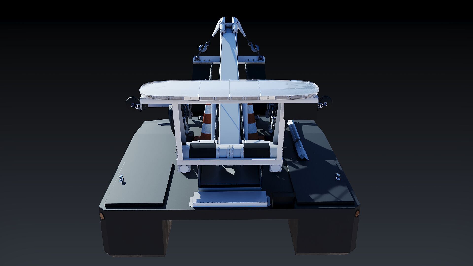 Wrecker tow Body Low-poly 3D model_14