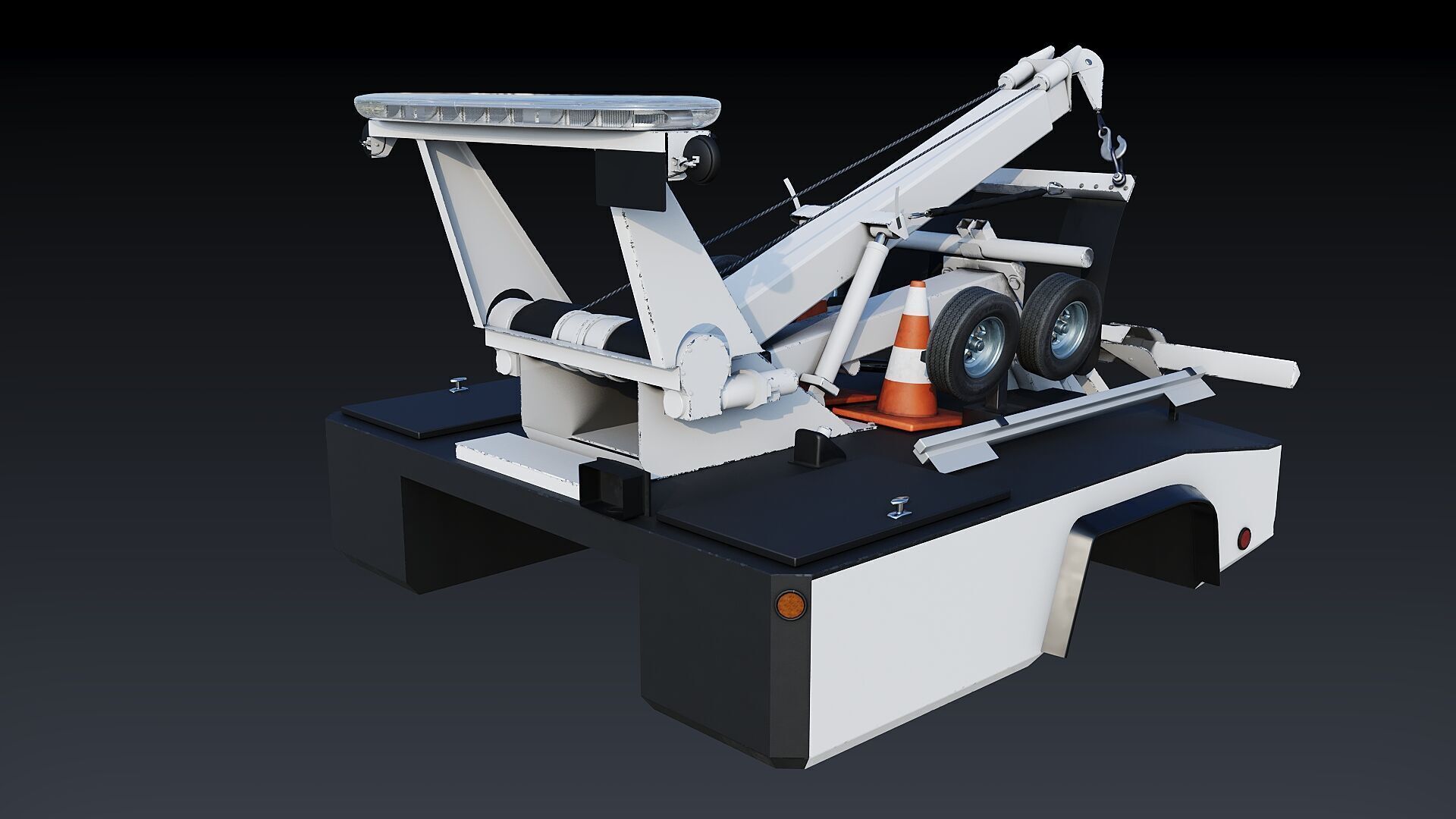 Wrecker tow Body Low-poly 3D model_2