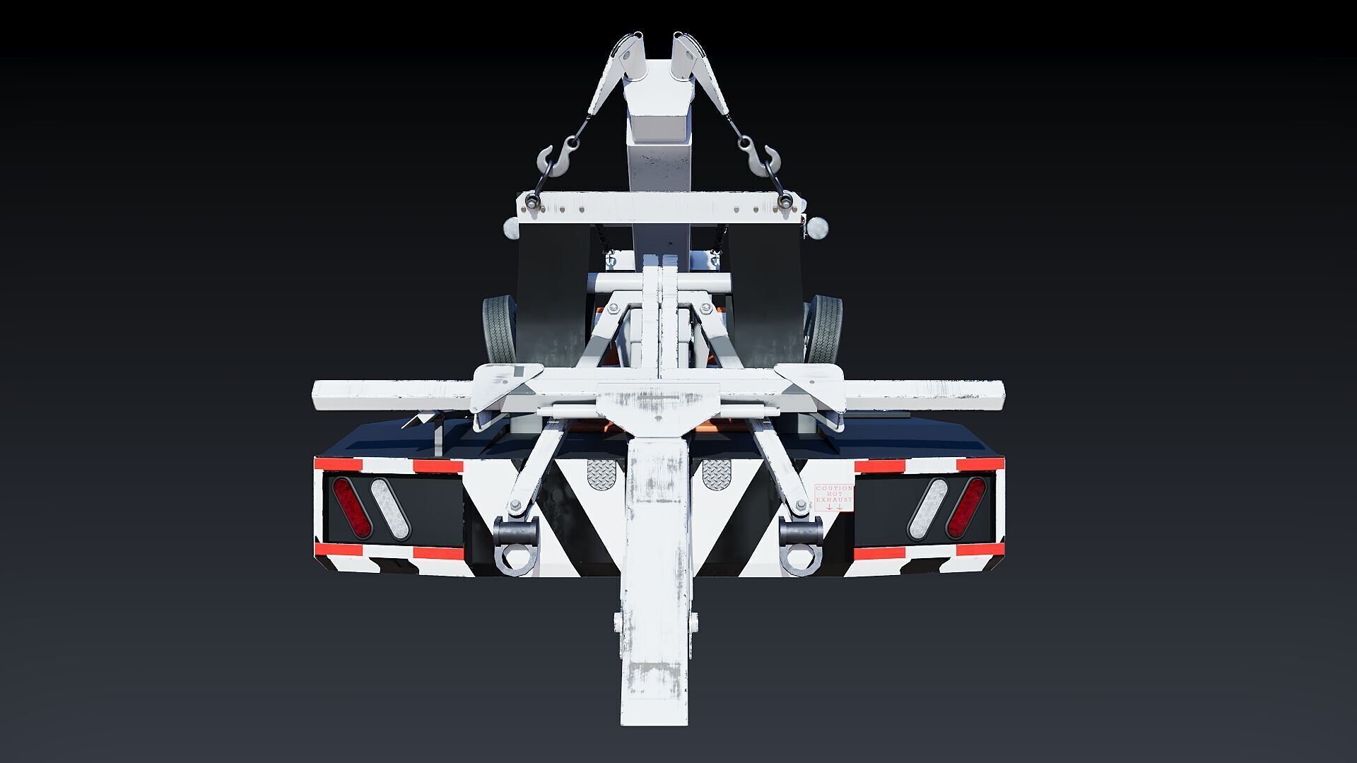 Wrecker tow Body Low-poly 3D model_10